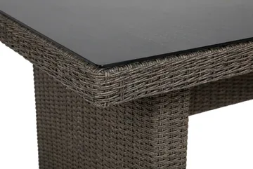 Marcus Rektangulärt Matbord utomhus 160x90 cm i konstrotting med glasskiva - Grå - Products - Utemöbler & utemiljö - Utebord & trädgårdsbord - Matbord utomhus