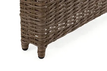 Marcus Rektangulärt Matbord utomhus 160x90 cm i konstrotting med glasskiva - Natur / Beige - Products - Utemöbler & utemiljö - Utebord & trädgårdsbord - Matbord utomhus