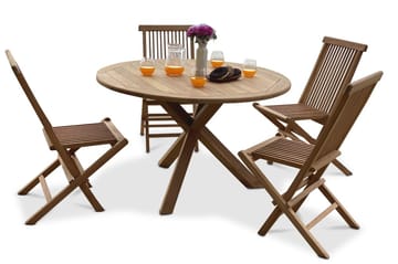 Matbord i teak 120 cm - Saltö - Teak - Products - Utemöbler & utemiljö - Utebord & trädgårdsbord - Matbord utomhus