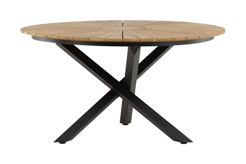 Mexico Matbord Utomhus Rund 140 cm Brun/Svart - Venture Home - Products - Utemöbler & utemiljö - Utebord & trädgårdsbord - Matbord utomhus