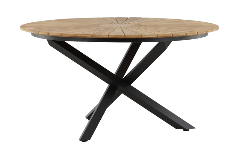 Mexico Matbord Utomhus Rund 140 cm Brun/Svart - Venture Home - Products - Utemöbler & utemiljö - Utebord & trädgårdsbord - Matbord utomhus