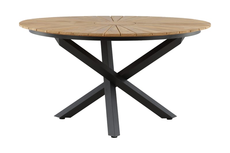 Mexico Matbord Utomhus Rund 140 cm Brun/Svart - Venture Home - Products - Utemöbler & utemiljö - Utebord & trädgårdsbord - Matbord utomhus
