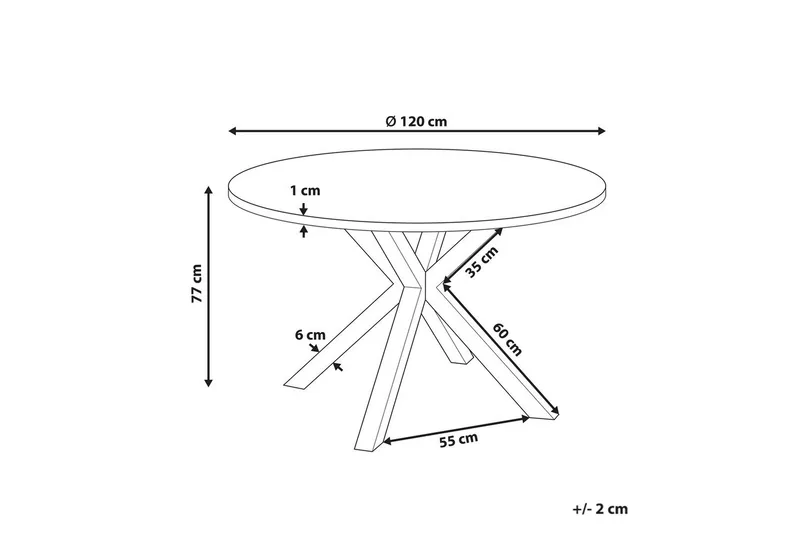 Runt bord Maletto - Silver, Transparent - Products - Utemöbler & utemiljö - Utebord & trädgårdsbord - Matbord utomhus