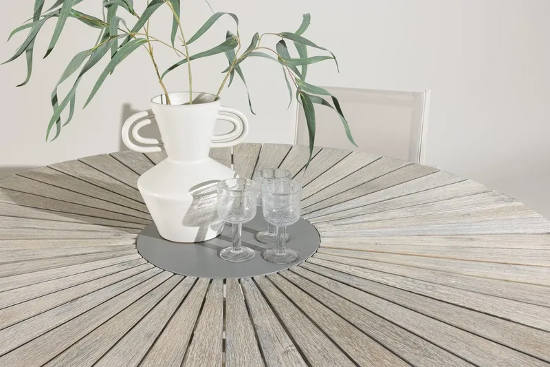 Runt Matbord Rives 150 cm Utomhus - Vitputsad - Products - Utemöbler & utemiljö - Utebord & trädgårdsbord - Matbord utomhus