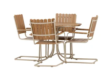Holmsund Matgrupp Utomhus 4-sits - Beige - Products - Utemöbler & utemiljö - Utegrupp - Matgrupp utomhus