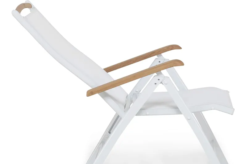 Las Vegas Matgrupp Utomhus 100x220-280 + 6 Stolar m Dyna - Vit/Teak/Offwhite - Products - Utemöbler & utemiljö - Utegrupp - Matgrupp utomhus