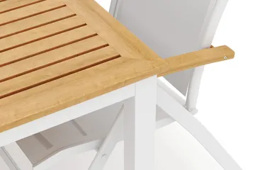 Las Vegas utomhus matgrupp förlängningsbart 220x280x100 cm med 6 Las Vegas positionsstolar - Vit - Products - Utemöbler & utemiljö - Utegrupp - Matgrupp utomhus