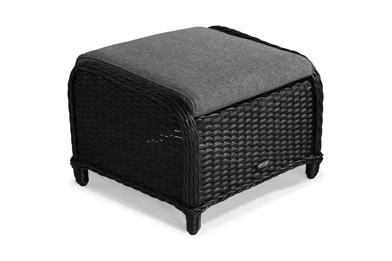 Marcus Caféset med 2 Reclinerfåtöljer Utomhus m Dyna - Svart - Products - Utemöbler & utemiljö - Utegrupp - Cafegrupp & cafeset