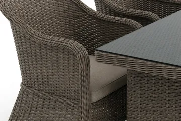 Marcus utomhus matgrupp 160x90 cm med 4 Marcus Light utefåtöljer - Grå - Products - Utemöbler & utemiljö - Utegrupp - Matgrupp utomhus