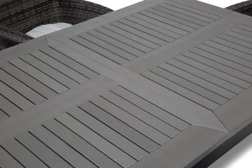 Monaco Matgrupp Utomhus 152-210 + 6 Thor Fåtölj - Svart/Grå - Products - Utemöbler & utemiljö - Utegrupp - Matgrupp utomhus