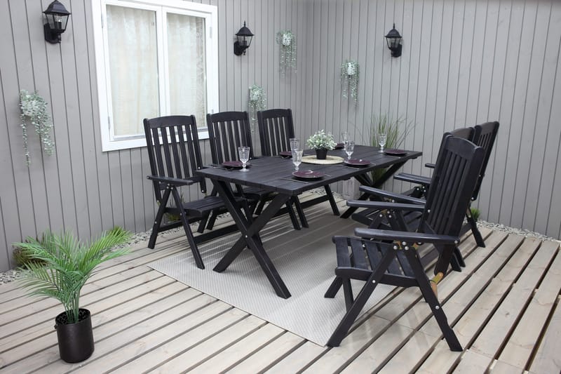 Oliver Matgrupp Utomhus 6 Utestolar - Brun - Products - Utemöbler & utemiljö - Utegrupp - Matgrupp utomhus