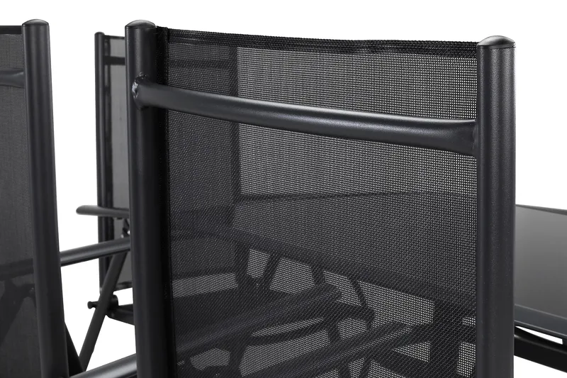 Primavera Matgrupp 150x90 + 6 Stolar - Svart - Products - Utemöbler & utemiljö - Utegrupp - Matgrupp utomhus