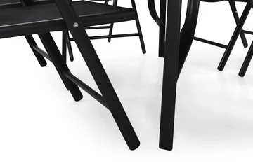 Primavera Matgrupp 150x90 + 6 Stolar - Svart - Products - Utemöbler & utemiljö - Utegrupp - Matgrupp utomhus