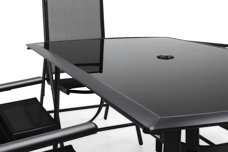 Primavera Matgrupp 150x90 + 6 Stolar - Svart - Products - Utemöbler & utemiljö - Utegrupp - Matgrupp utomhus