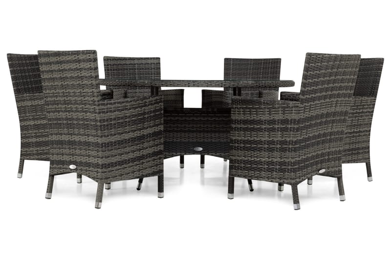 Thor Matgrupp Ø140+6 Thor Stolar - Grå/Grå - Products - Utemöbler & utemiljö - Utegrupp - Matgrupp utomhus