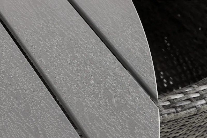 Tunis Matgrupp Utomhus 140 Rund + 4 Thor Fåtölj - Vit/Grå - Products - Utemöbler & utemiljö - Utegrupp - Matgrupp utomhus