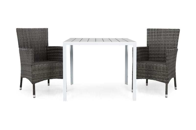 Tunis Matgrupp Utomhus 90 + 2 Thor Fåtölj - Vit/Grå - Products - Utemöbler & utemiljö - Utegrupp - Cafegrupp & cafeset
