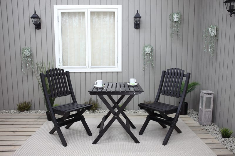 Utomhusmöbelgrupp Wilma & Visby - Svart - Products - Utemöbler & utemiljö - Utegrupp - Cafegrupp & cafeset
