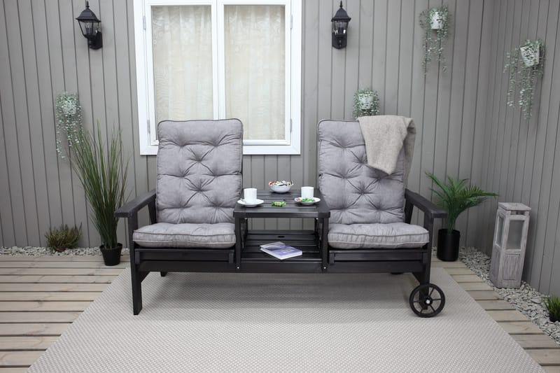 KIngdom Utebänk 177 cm - Svart - Products - Utemöbler & utemiljö - Utesoffa - Trädgårdsbänk & utebänk