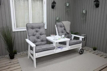 KIngdom Utebänk 177 cm - Vit - Products - Utemöbler & utemiljö - Utesoffa - Trädgårdsbänk & utebänk