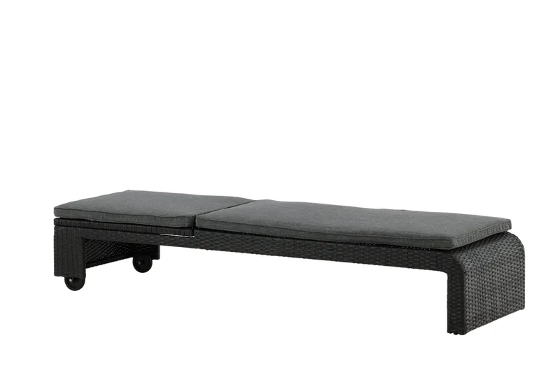 London Solsäng Svart - Venture Home - Products - Utemöbler & utemiljö - Utestol & trädgårdsstol - Solsäng & solvagn