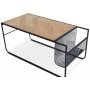 Bjrkeryd sofabord med opbevaring 100 x 50 cm - Sort / Eg