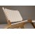 Rike loungestol - Creme PU/teak