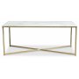 Palasso sofabord 110 cm - Messing / Lys marmorering
