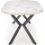 Nastro spisebord 100-250 cm - Hvid marmor/sort