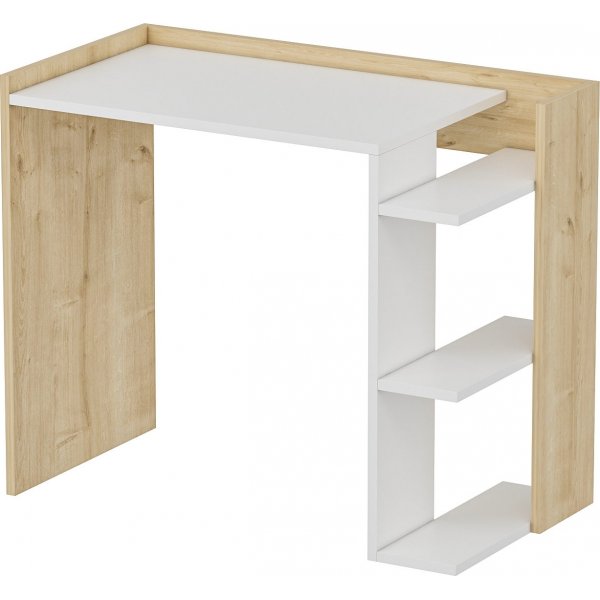 Ruby skrivebord 90,6x46,8 cm - Hvid/eg