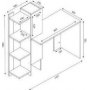 Gina skrivebord 90x45 cm - Hvid/valnd
