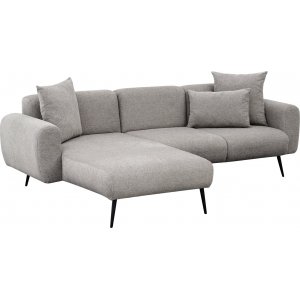 Side divan sofa venstre - Lysegr
