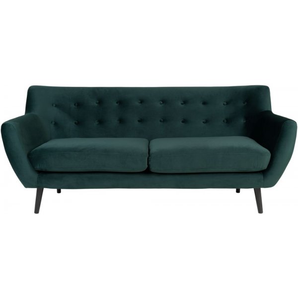 Monte 3-personers sofa - Mrkegrn/sort