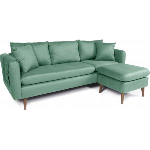 Sofia divan sofa hjre - Lysegrn