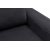 Berlin divan sofa med trben hjre - antracit