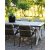Oxford udendrs spisegruppe; gr/hvid bord 220 cm inkl. 6 Lincoln stabelbare stel stole gr/beige