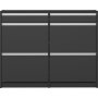Skyline skoskab 123,5 x 24,2 x 98,5 cm - Sort