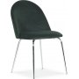 Plaza velvet stol - Grn / Krom