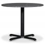 Solano spisebordsst: Bord 90 cm inkl. 4 stk. Axe stole - Sort / Gr marmor