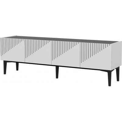 Tegne mediebænk - Hvid/sort - 1595 DKK - TV-bænke - Trendrum.dk