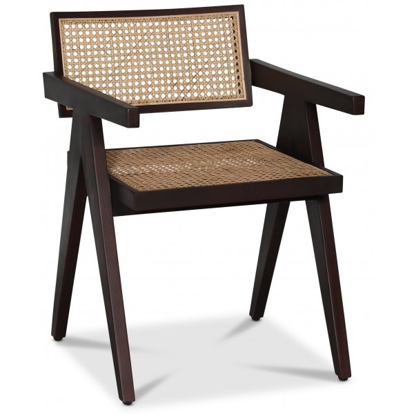 Strmsberg stol - Brun mahogni/rattan