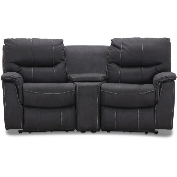 Room Biosofa - 2-pers. Hvilestol (elektrisk) i grt mikrofiberstof