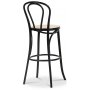 Barstol af bjet tr No. 18 - Sort/rattan