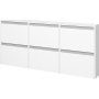 Skyline skoskab 153 x 17,5 x 70 cm - Hvid