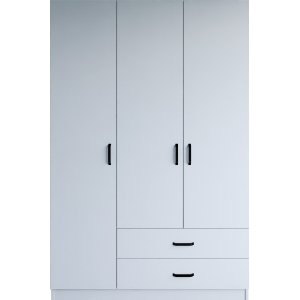 Yaman garderobe 120 x 45 x 180 cm Variant A - Mat hvid