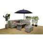 Rosario skammel i rattan 40x40 cm - Lysegr