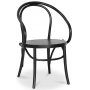 Fitchburg spisebordsst; Ovalt spisebord 106-141 cm - Hvid/Olieret Eg med 4 stk. Danderyd No.30 stole Sort