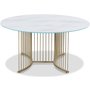 Tiffany Falcon sofabord - Messing / hvidt marmorglas