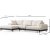 Eti divan sofa venstre - Hvid/sort