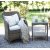 Mercury loungest af lnestole med firkantet sidebord - polyrattan + Mbelplejest til tekstiler